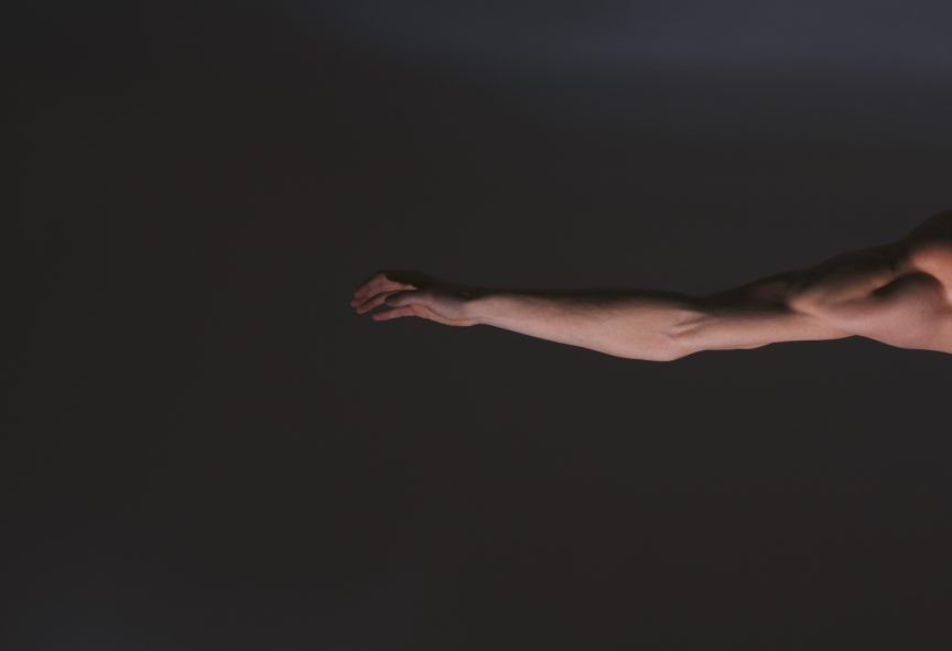 A muscular arm focusing on the elbow